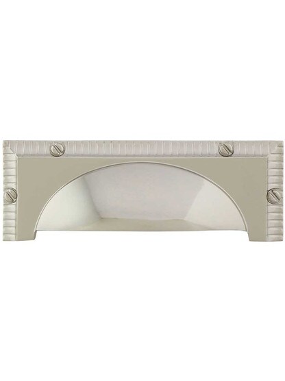 Vintage 1900 Cup Pull - 3 inch Center-to-Center in Polished Nickel.
